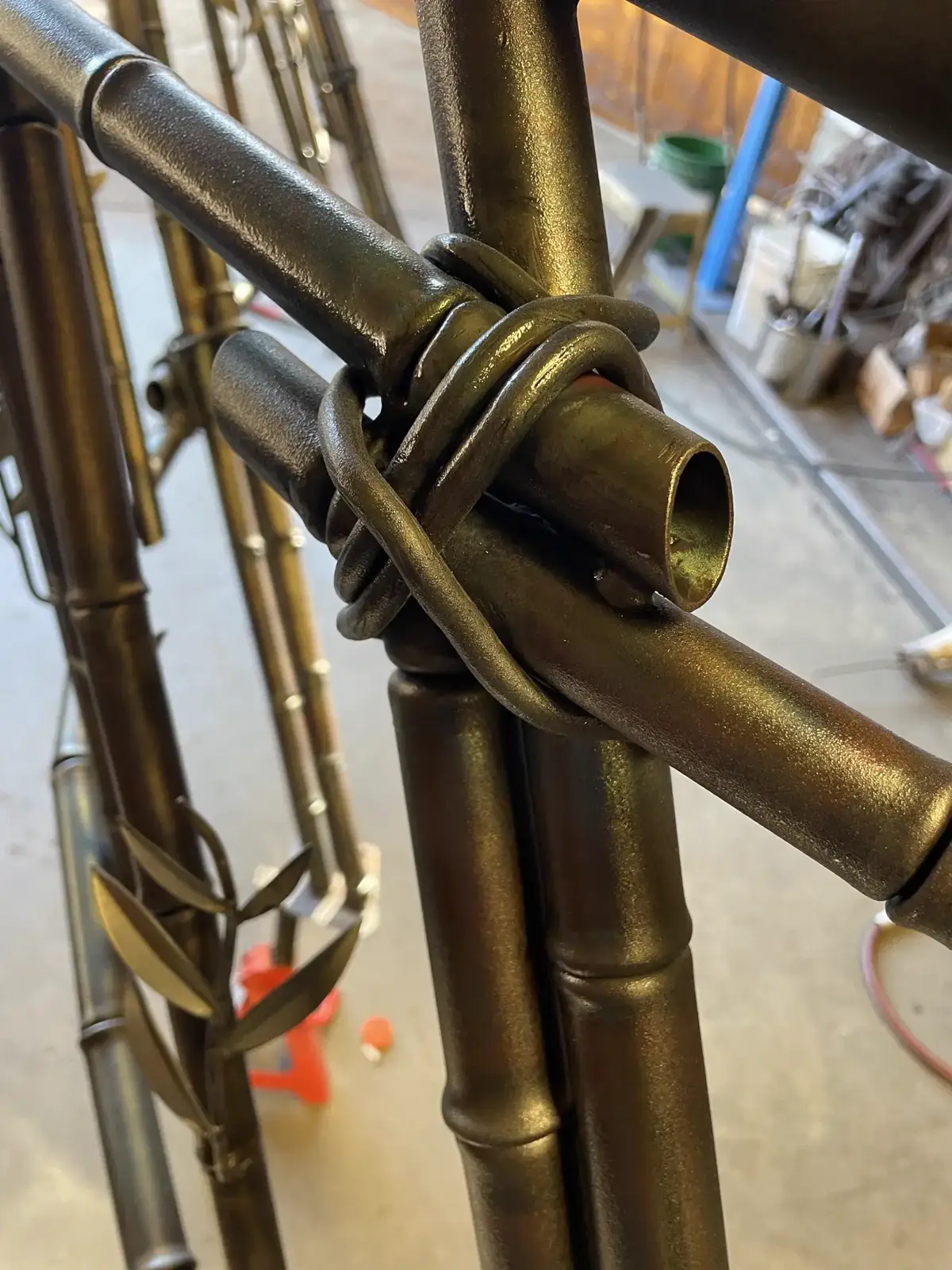 Bamboo-form handrail detail