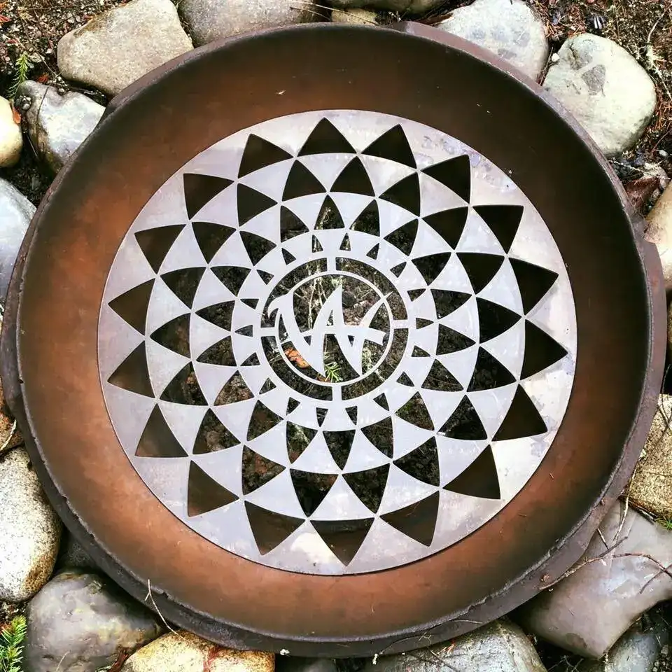 Sacred geometry fire pit